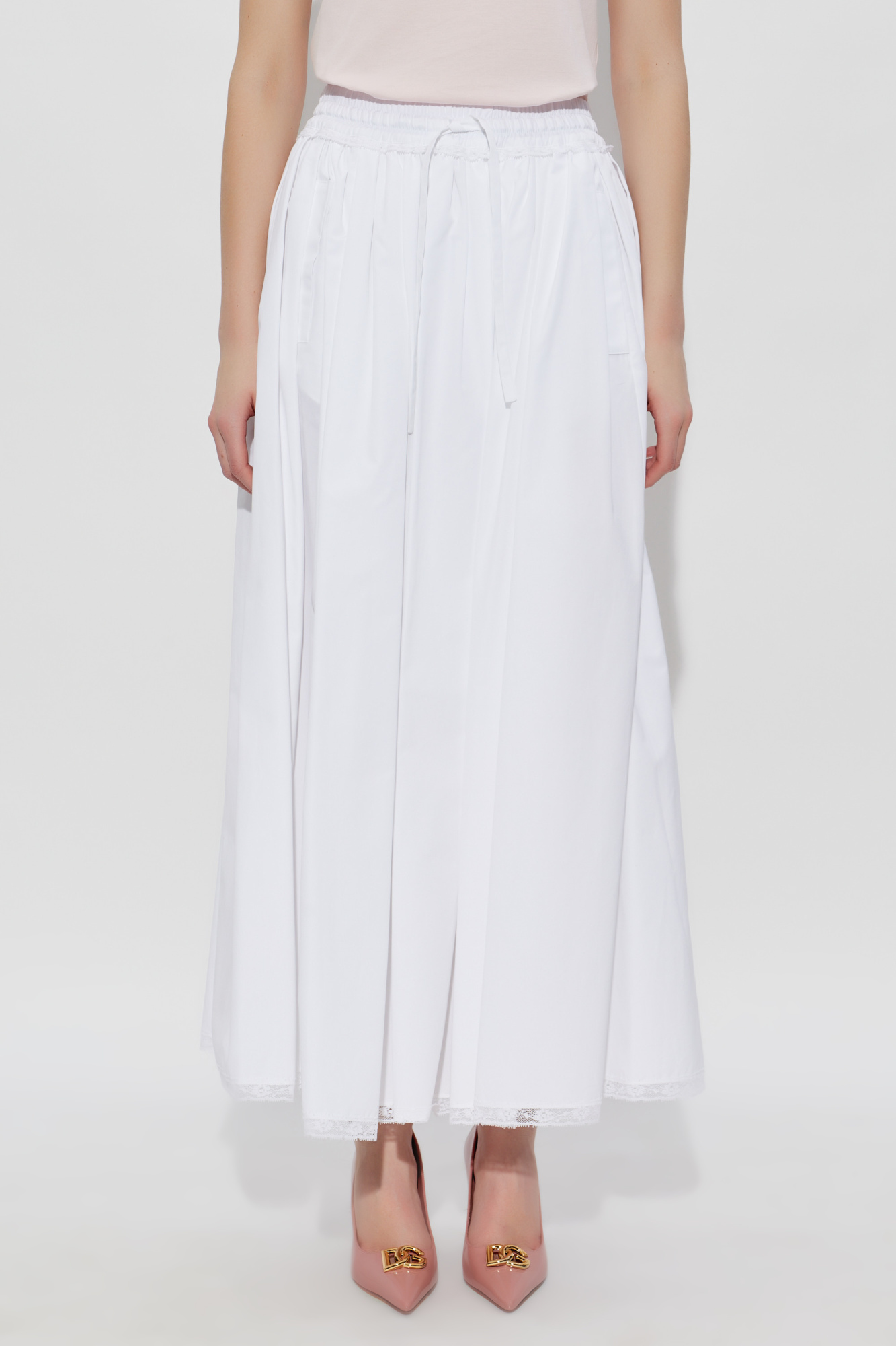 Dolce & Gabbana Cotton skirt with lace inserts | Women's | Vitkac